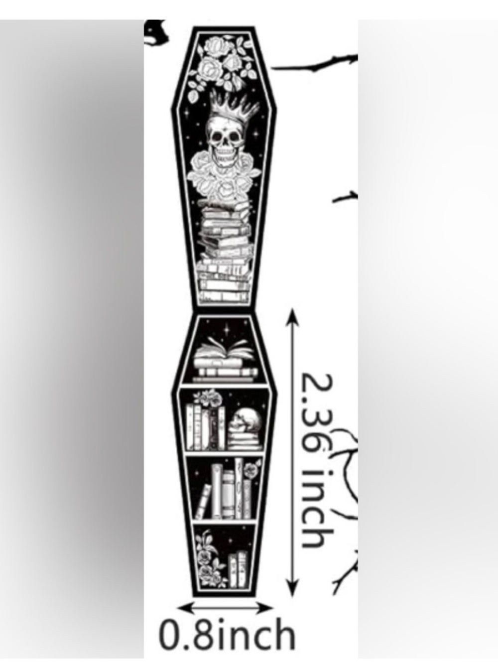 💀ONE RANDOM🖤Gothic Bookmark📚 - Picture 3 of 4